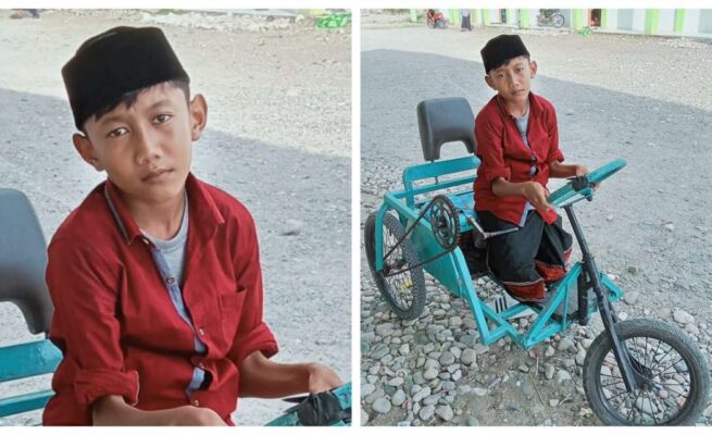 Kisah Muhajir Penyandang Disabilitas yang Butuh Bantuan Kendaraan untuk Bersekolah