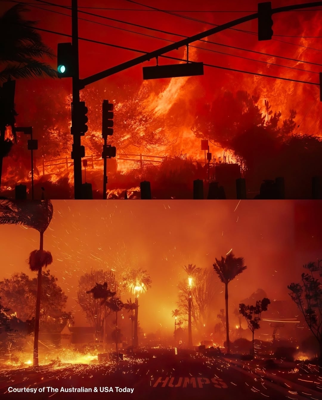 kebakaran di Los Angeles, California