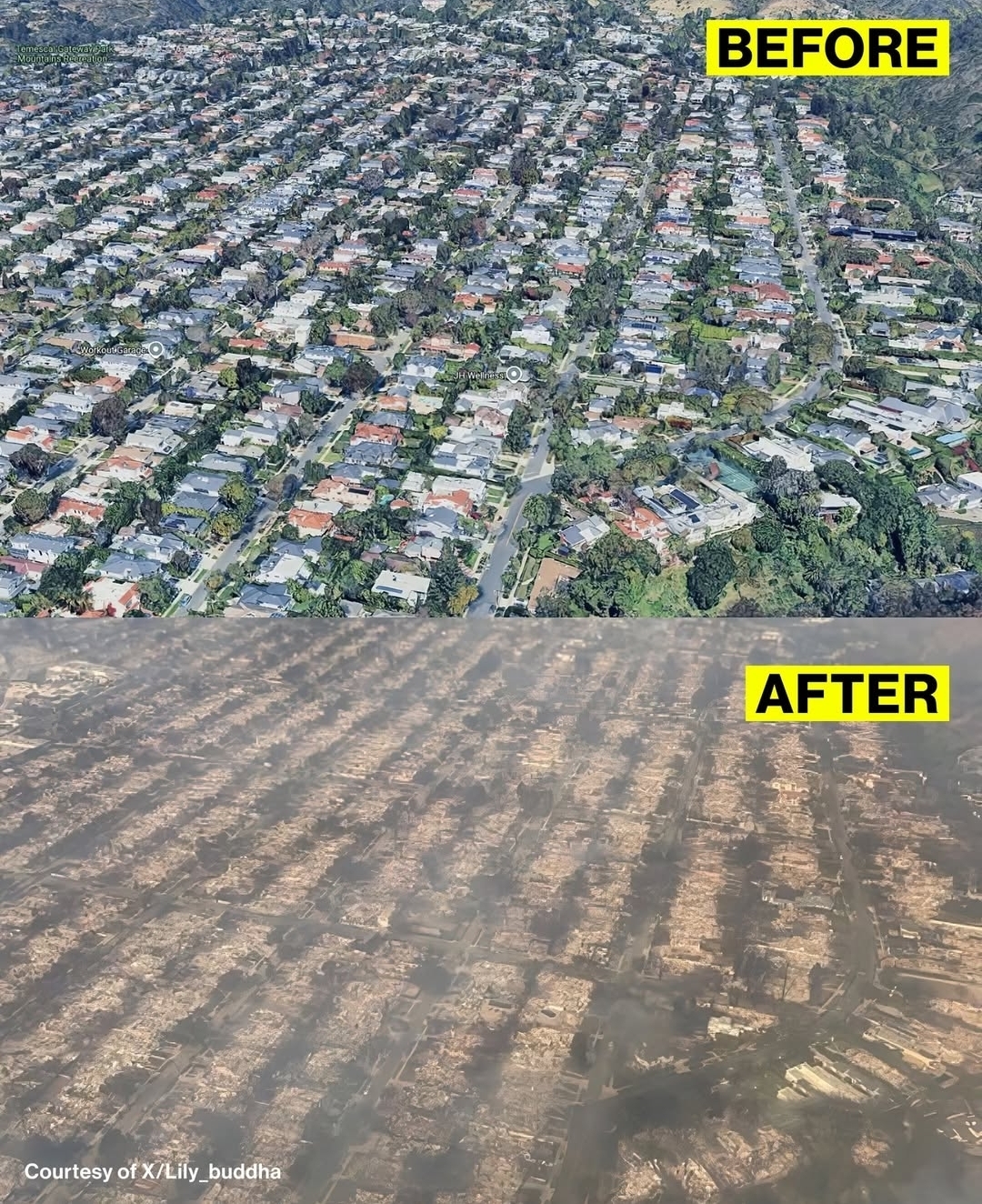 kebakaran di Los Angeles, California