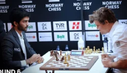 Carlsen Blunder dan Gebrak Meja, Gukesh Taklukkan Legenda di Norway Chess 2025