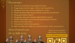 Pendaftaran Agam Inong Abdya 2025 Resmi Dibuka, Cek Syarat dan Ketentuannya