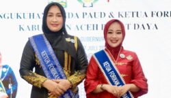 Ratna Sari Dewi Dikukuhkan Sebagai Bunda PAUD dan Ketua Forikan Abdya 2025–2030
