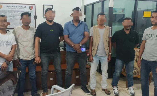 Ngaku ‘Ban Teubit Uteun’, 7 Pria Pembuat Onar di Kantor Perkim Aceh Diciduk Polisi