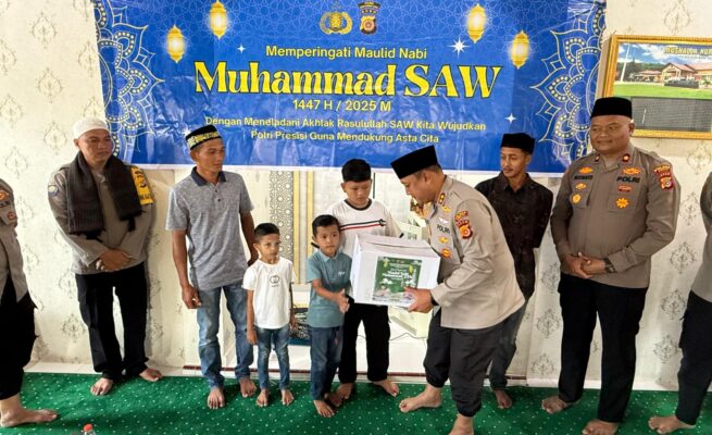 Momen Maulid Nabi, Polres Abdya Santuni Anak Yatim