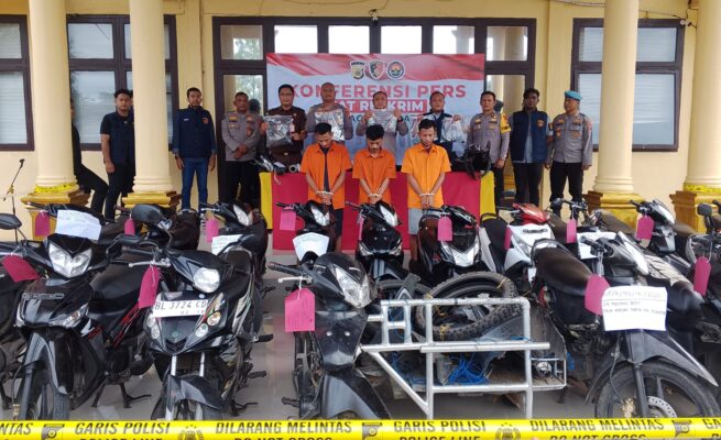 Polres Abdya Bongkar Sindikat Curanmor, 3 Pelaku Ditangkap dan 20 Motor Diamankan