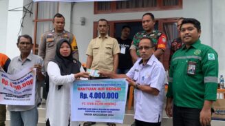 PT JAM Salurkan Bantuan Air Bersih untuk Warga Alue Dawah di Tengah Krisis Air