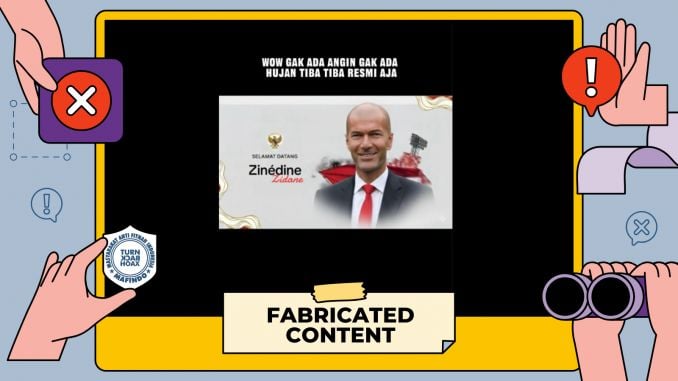 Zinedine Zidane Jadi Pelatih Timnas Indonesia? Ini Fakta Sebenarnya