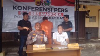 Polres Abdya Ringkus Kurir Sabu Asal Sumatera Utara