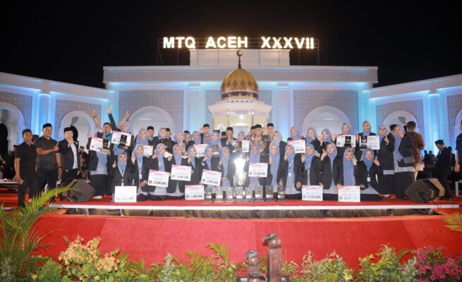 Aceh Besar Juara Umum MTQ Aceh 2025, Ini Daftar Pemenangnya