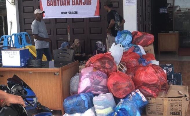 Desa Geulumpang Payong Abdya Buka Posko Bantuan untuk Korban Bencana Banjir