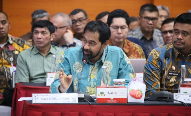 Ikuti Rakor Satgas Pascabencana Sumatra, Gubernur Mualem Minta Kejelasan Skema Pemulihan