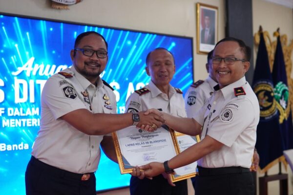 Lapas Kelas IIB Blangpidie Dinobatkan sebagai Satker Terproduktif Ditjenpas Aceh 2025