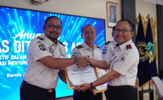 Lapas Kelas IIB Blangpidie Dinobatkan sebagai Satker Terproduktif Ditjenpas Aceh 2025