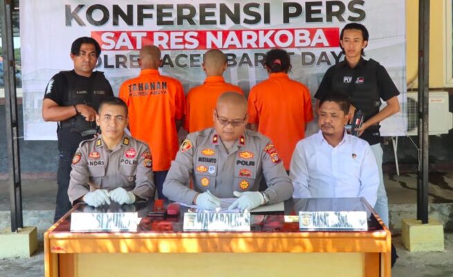 Polres Abdya Ungkap Kasus Narkotika, Amankan 3 Pelaku Beserta Sabu dan Ganja